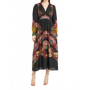 NEW CABALLERO women's pearle dress in black multi